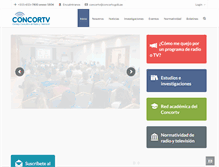 Tablet Screenshot of concortv.gob.pe